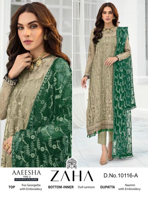 Aaeesha 10116 By Zaha Pakistani Salwar Suits Catalog